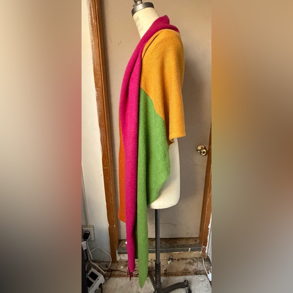 The Elder Statesman Patchwork Cashmere Shawl in P… - image 7